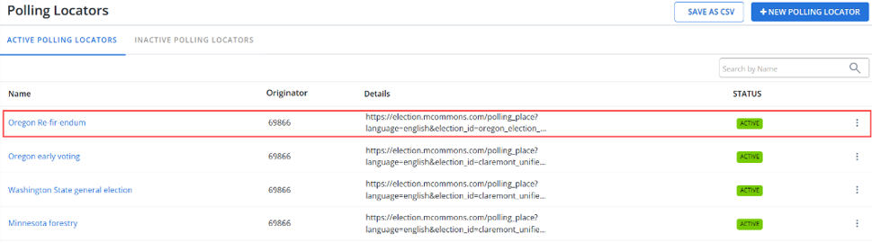active polling locator 